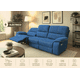thumbnail image 1 of Sofa Reclinable Electrico CasaFactory 3 Cuerpos Felpa Azul USB, 1 of 6