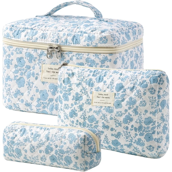 Neceser HBselect acolchado 3 piezas algodón 27 x 16.5 x 14 cm