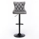 thumbnail image 1 of A&A Furniture,Swivel Velvet Barstools Adjusatble Seat Height from 25-33 Inch,17.7 inch base, Modern Upholstered Bar Stools with Backs Comfortable Tufted for Home Pub and Kitchen Island,Gray,Set of 2, 1 of 3