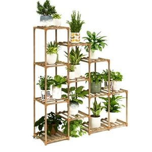 Crusec - Estante De Macetas Huerto Soporte De Plantas Decorativo