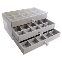 Ioensy - Caja De Joyería Con Soporte Para Exhibición De Pendientes, Franela Para Mujeres Y Niñas