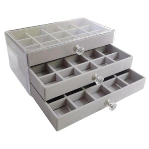 Ioensy - Caja De Joyería Con Soporte Para Exhibición De Pendientes, Franela Para Mujeres Y Niñas