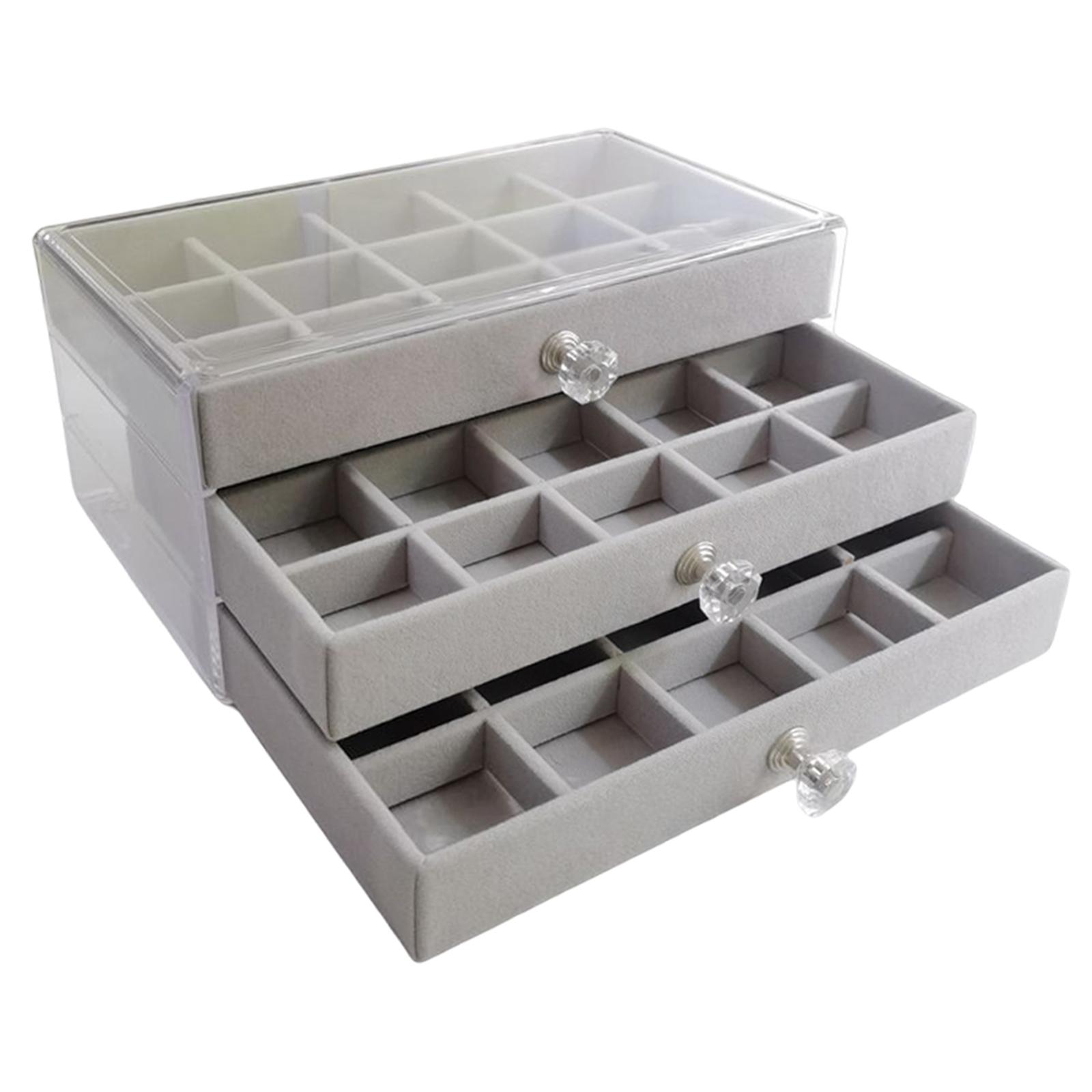 Ioensy - Caja De Joyería Con Soporte Para Exhibición De Pendientes, Franela Para Mujeres Y Niñas