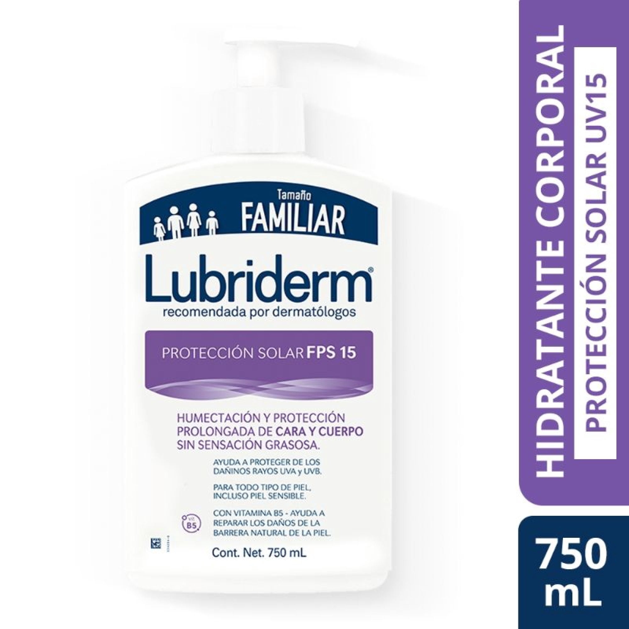 Crema Lubriderm Corporal Protección Solar Uv15