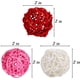 thumbnail image 2 of Bolas de ratán redondas decorativas, 9 piezas de 2 pulgadas de mimbre para decorar el Día de San Valentín, jarrones, cuencos y bodas., 2 of 6