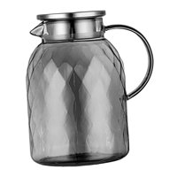 Bothyi - Jarra De Bebidas Con Tapa, Jarra De Vidrio Con Diseño De Gran Diámetro Para Bebidas, Té Helado, Leche, 1800Ml