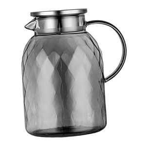 Bothyi - Jarra De Bebidas Con Tapa, Jarra De Vidrio Con Diseño De Gran Diámetro Para Bebidas, Té Helado, Leche, 1800Ml