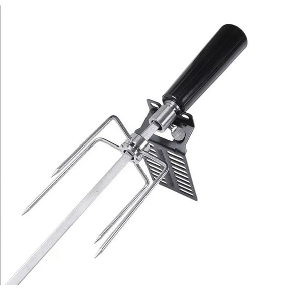 spiedo 15 kg a pilas y 220 v  acero inoxidable