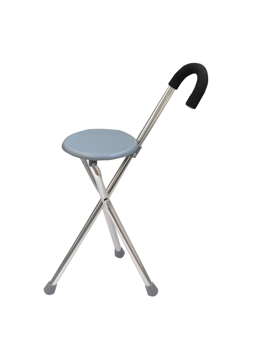 Glomed - Bastón Con Silla Plegable 3 Patas