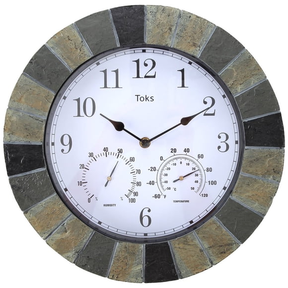 Reloj de pared Lily's Home con termómetro e higrómetro de 35 cm