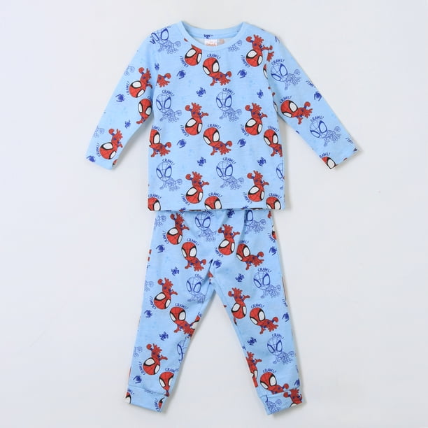 Pijama Manga Larga Niño Full Print Spidey Celeste Marvel