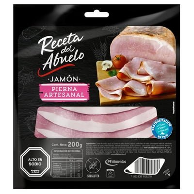 Jamón Pierna Artesanal Bolsa 200 G Receta Del Abuelo