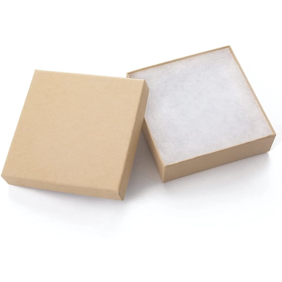 Cajas de regalo GEFTOL pack de 20 9 × 9 × 3 cm color kraft marrón