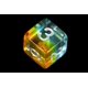 thumbnail image 2 of Juego de dados Metallic Dice Games Aurora Yellow con números blancos, 2 of 2