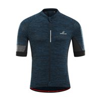 Andesland - Polera Tricota Jaspeada Manga Corta Cierre Completo Hombre