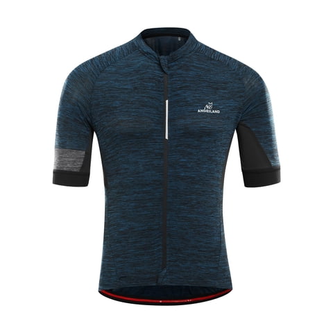 Andesland - Polera Tricota Jaspeada Manga Corta Cierre Completo Hombre