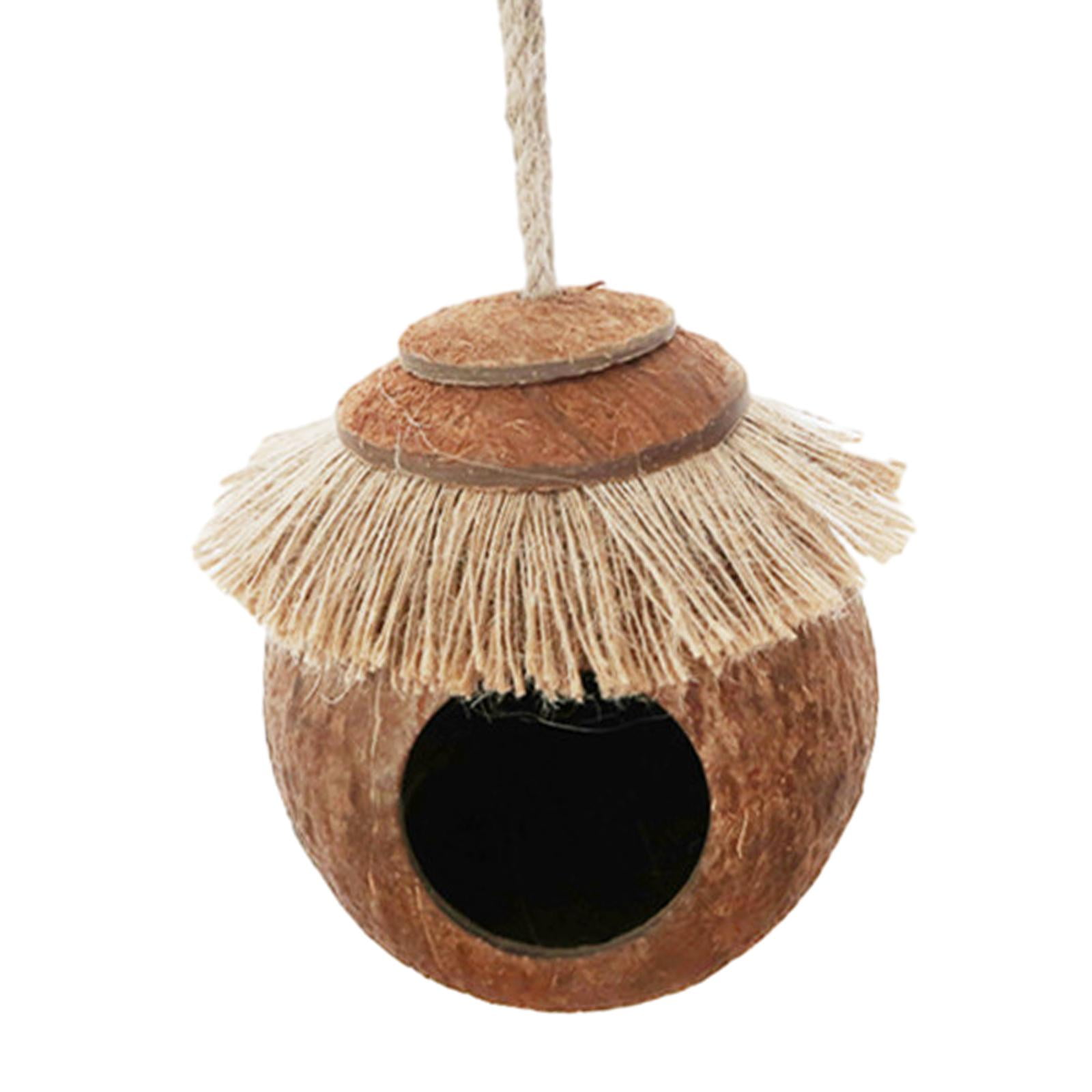Casa De Loros Y Pájaros De Cáscara De Coco, Juguete Para Pájaros Y Animales Pequeños Para Periquitos, Loros Colgantes