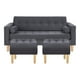 thumbnail image 1 of Sofa Retro 3c + 2 Pouf Felpa 05 Gris, 1 of 6
