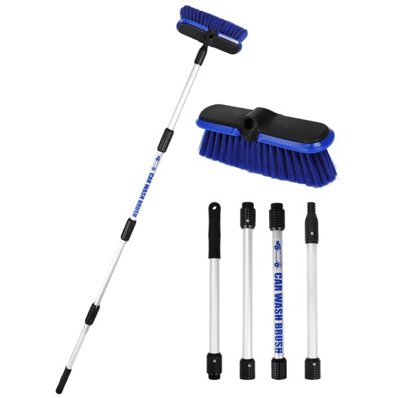 Cepillo para lavado de autos TEYOUAI con mango telescópico de 156 cm y cabeza de 25 cm