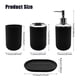 thumbnail image 4 of Juego de accesorios de baño WBJKZJD de resina resistente a roturas, color negro, 4 of 7