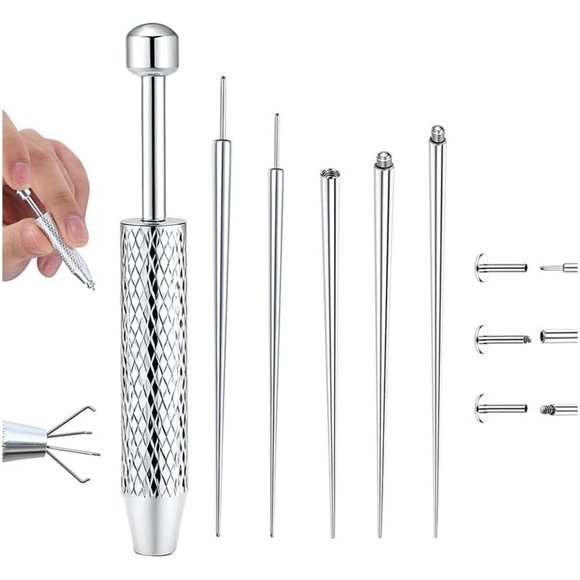 GEMQUEEN Piercing Ball Grabber Tool, 14G/20G Taper for Changing