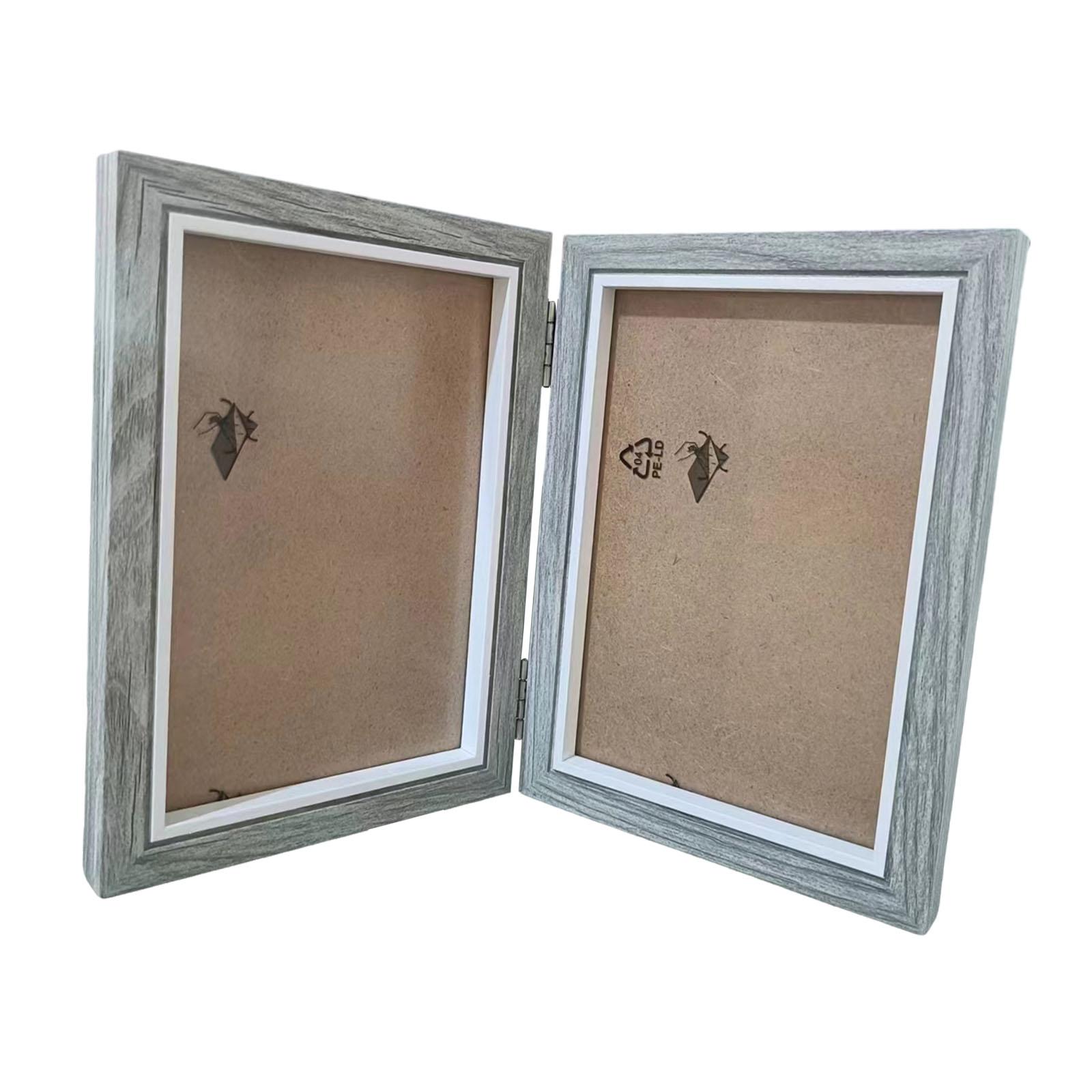 Bothyi - Marco De Fotos Con Bisagras, Marco De Madera Para Entrada, Escritorio, Decoración Del Hogar, Doble Pliegue