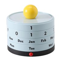 Ioensy - Calendario De Escritorio Pequeño Y Bonito, De Pie, Perpetuo, Para Oficina, Hogar, Profesores, Color Azul