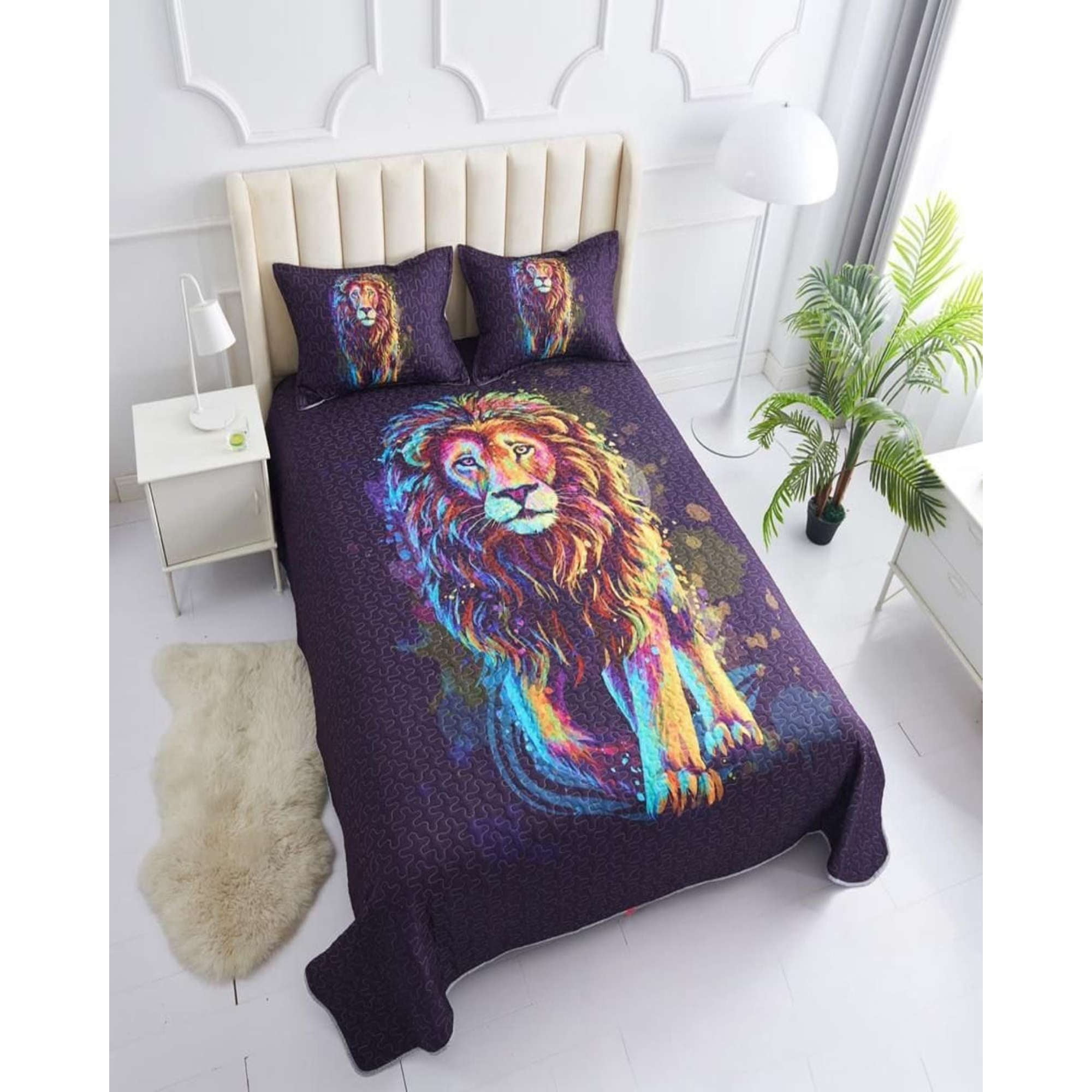 Genérico - Cubrecama Quilt 2 Plazas De Leon