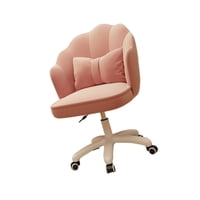 Bothyi - Silla De Oficina Giratoria Con Ruedas Silla Giratoria Para Sala De Lectura Tocador De Maquillaje Rosa