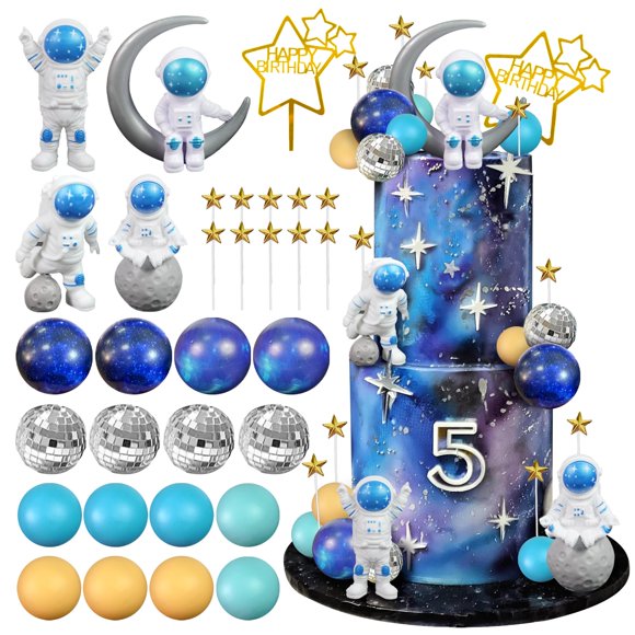 Adorno para pastel ZXSWEET 31 piezas Espacio Astronauta Galaxia