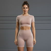 Flix Spa - Conjunto Deportivo Mujer Short Push Up Y Top Manga Corta