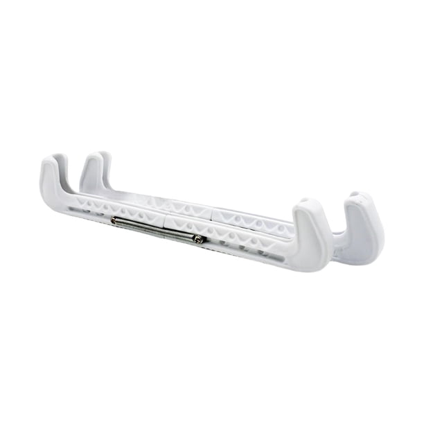 Cubiertas de cuchillas para patines de hielo, cubiertas de barril, protectores de patines universales ajustables duraderos para entrenamiento deportiv , Blanco