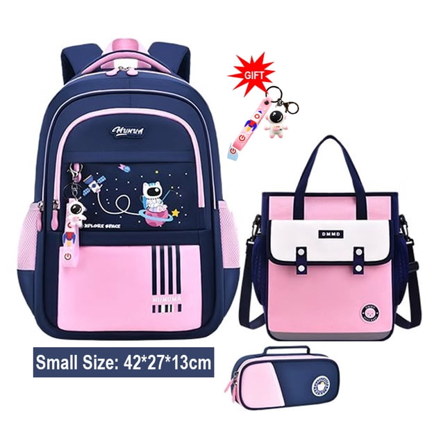 NEW Nylon Backpack Child Girl Boy Cartoon Back Bag Elementary Student School Bags Set Waterproof Lightweight Kids Book Bag