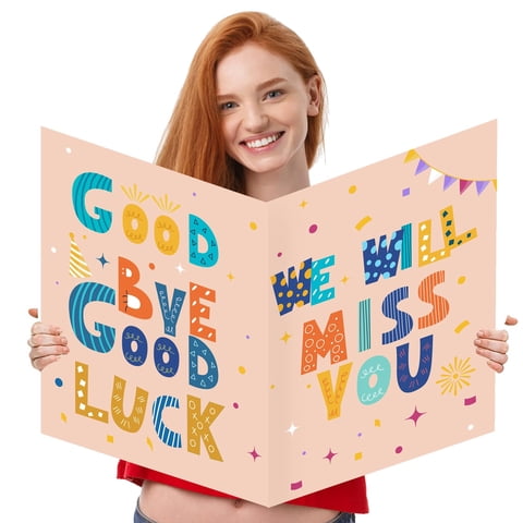 Tarjeta De Despedida Idealmuzik We Will Miss You Con Sobre De 35 X 56 Cm