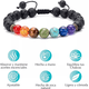 thumbnail image 2 of Pulsera piedras volcánicas 7 chakras, 2 of 3