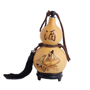 Magideal - Botella De Vino De Calabaza Tradicional, Calabaza Portátil Para Beber, Jarra De Calabaza Para Hombres Para Uso Diario , 750Ml 750 Ml