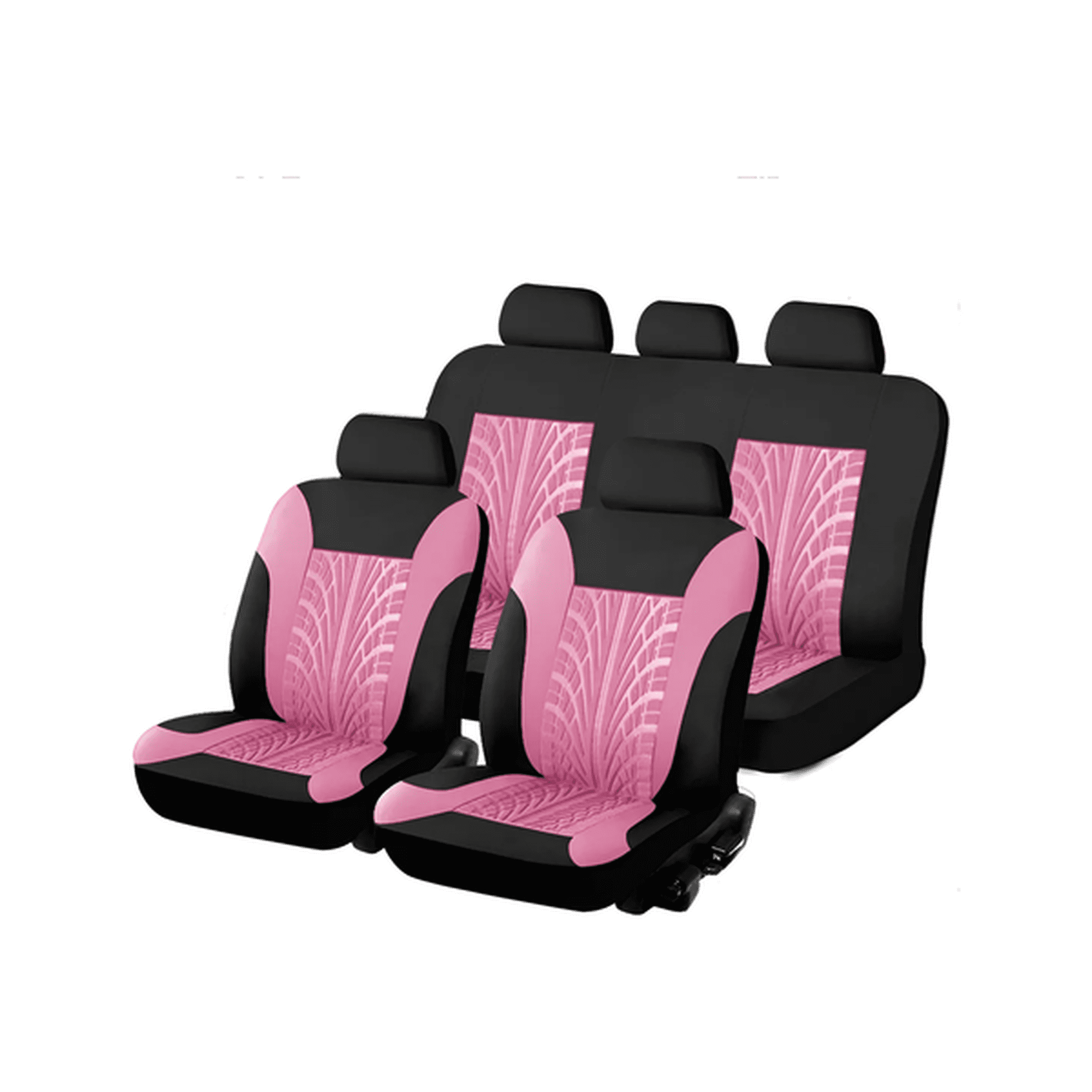 Genérico - Funda Cubre Asiento 9 Pcs Rosa Auto