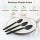 thumbnail image 4 of Cucharas de plástico desechables Dealusy, 360 unidades, negras, sin BPA, 4 of 7