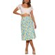 thumbnail image 2 of Faldas Midi para Mujer INSPIRE CHIC Cintura Elástica Campesina A-Line Faldas Florales Ditsy Flor de Albaricoque XS, 2 of 6