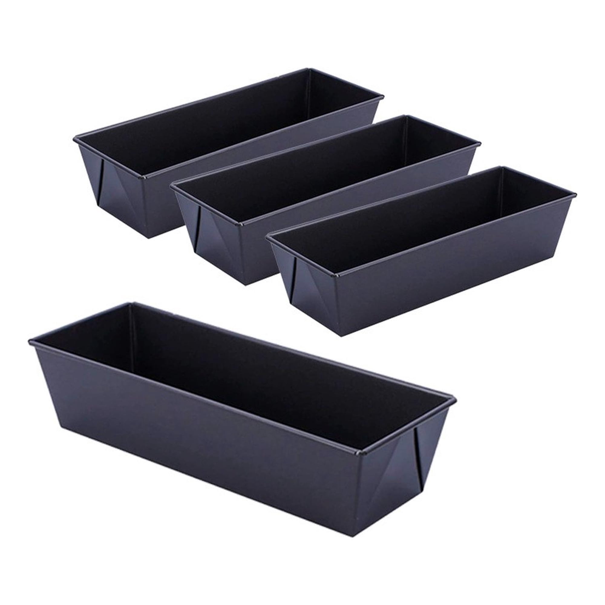 Pasteleriuscl - 4 Molde Pan Molde Para Pan De Molde Rectangular Queque 30cm Gris