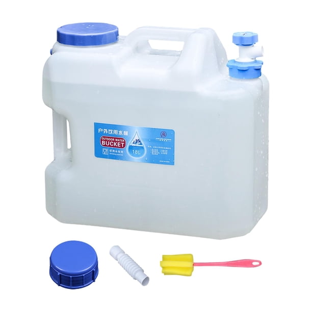 Contenedor de agua para acampar, jarra de almacenamiento de agua con grifo, tanque de agua portátil de fácil limpieza, Camping para Picnic, senderismo 18L