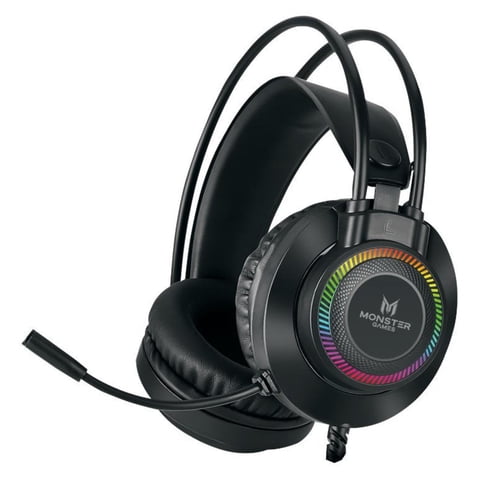 Monster Games - Audifonos Gamer Jack 3.5 Usb Rgb Ps4 Pc Throb