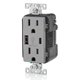 thumbnail image 2 of Cargador de pared USB Leviton tipo A y tipo C T5633-GY gris, 2 of 4