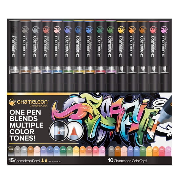 Set de 25 Marcadores Artísticos Chameleon con Punta Cincel 0.3 mm