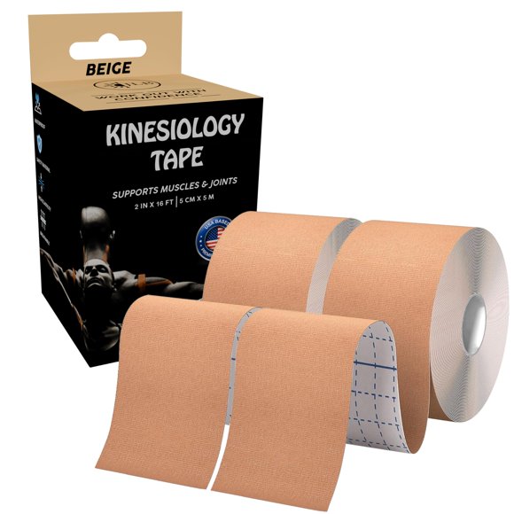 Cinta de Kinesología JLB 5 cm x 5 m Impermeable (Pack de 2)