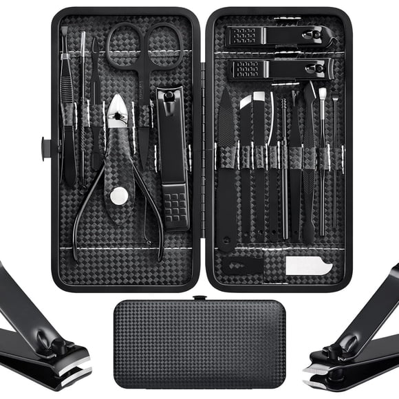 Set Manicure Pedicure Cater 18 Piezas Acero Inoxidable Estuche