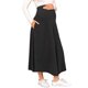 thumbnail image 4 of Falda de maternidad INSPIRE CHIC con bolsillos sobre el vientre, maxi de cintura alta, línea A sólida, elástica, falda de trabajo elástica, ropa de oficina, XX-Large, gris oscuro, 4 of 6
