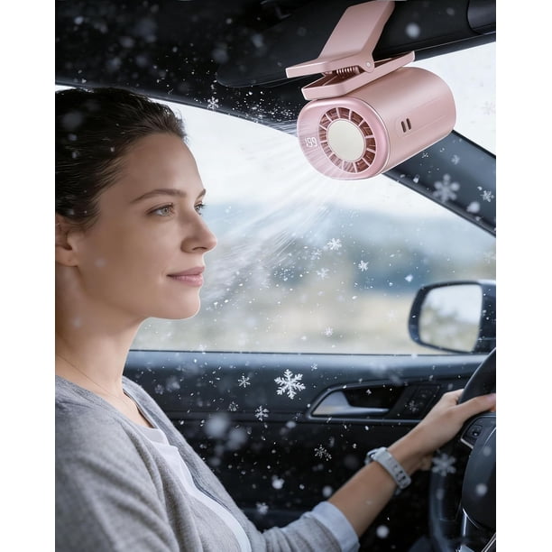 Ventilador clip coche LED 360° rotación 199 velocidades paraguas oficina coche playa