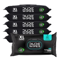 Flushable Wipes Dude, Paquete De 6, 288 Toallitas Mint Chill, Extra Grandes