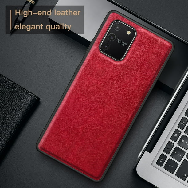 High Quality Retro Leather Vintage Protective Phone Case Cover, Shock Resistant TPU Soft Border For Samsung Galaxy S10 Lite